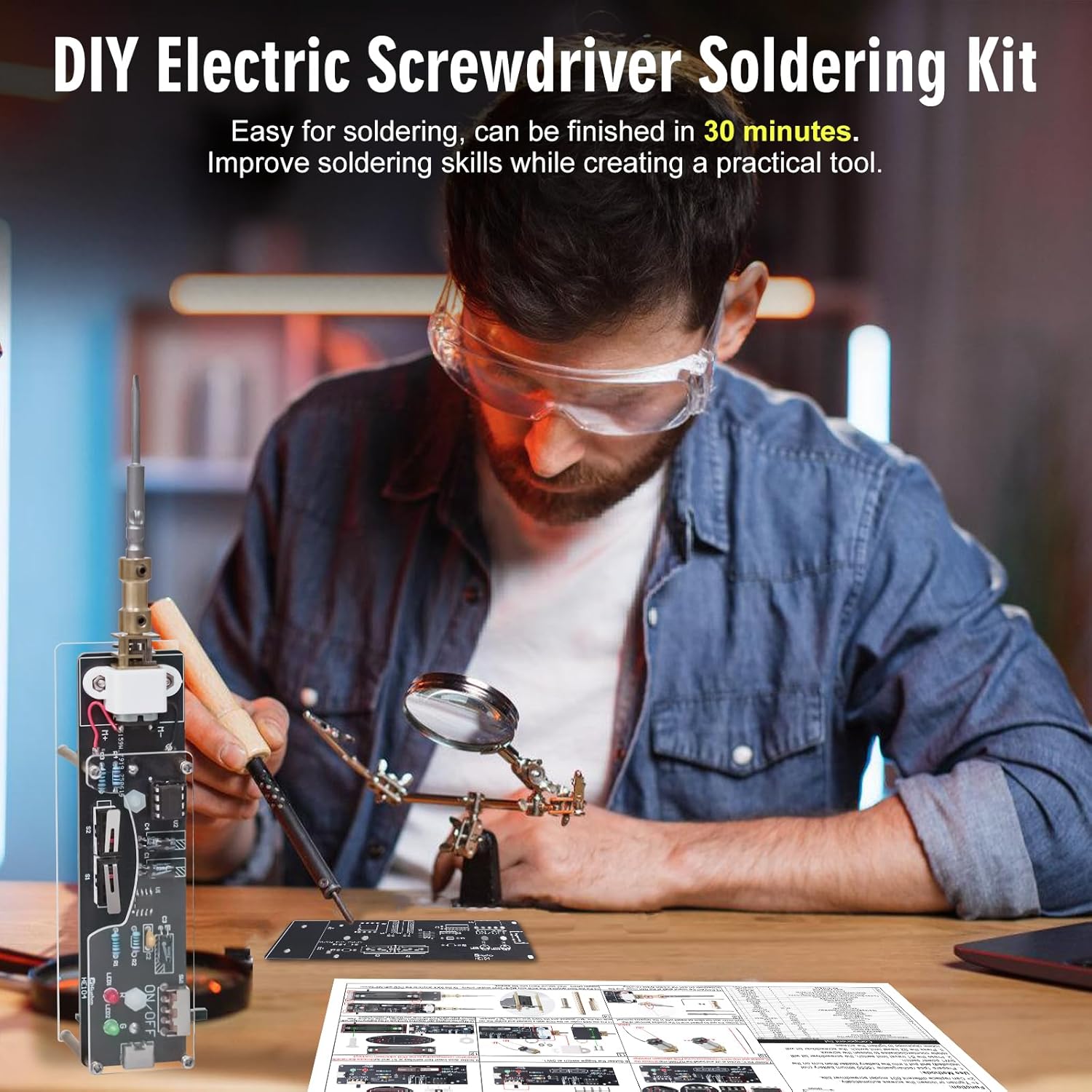 DIY Handheld Rechargeable Elec - Electronics Project Kit ulasan dan harga
