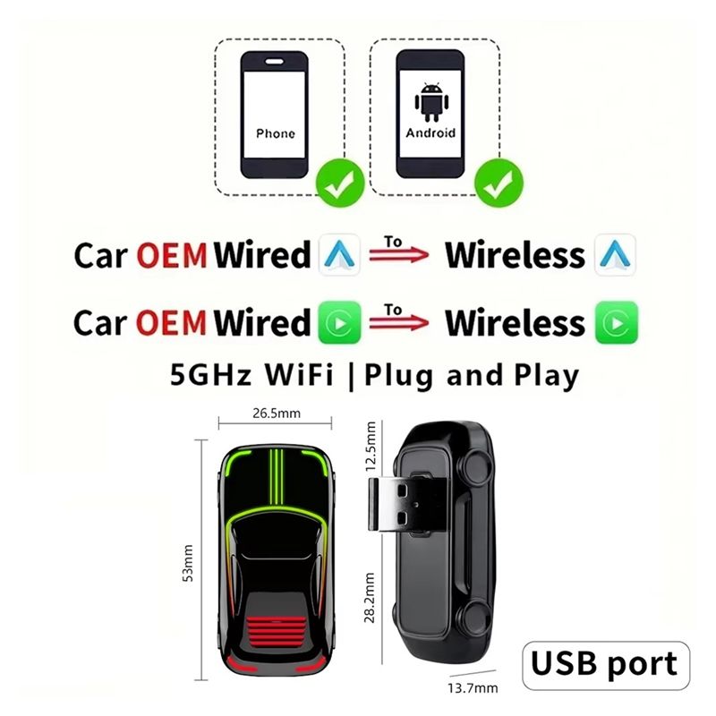Wireless Carplay Adapter Andro - Wifi Smart Plug ulasan dan harga