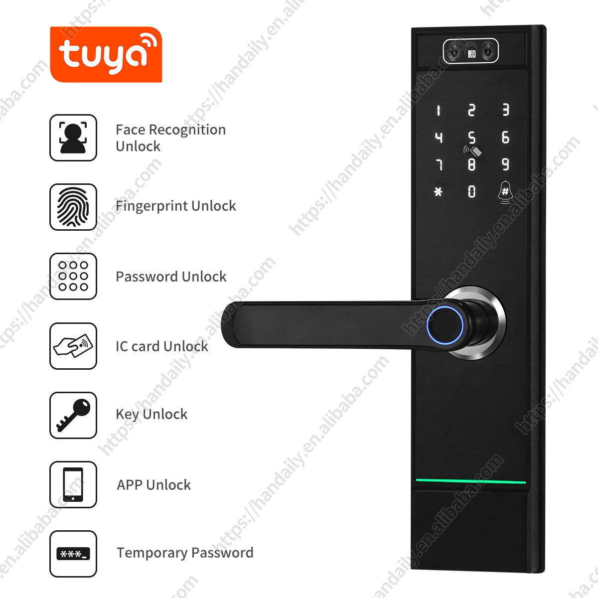High Security Wholesale 3d Fac - Smart Door Lock Wifi ulasan dan harga