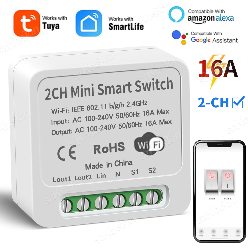 16A Tuya WiFi Smart Switch Mod - Smart Light Switch Wifi ulasan dan harga