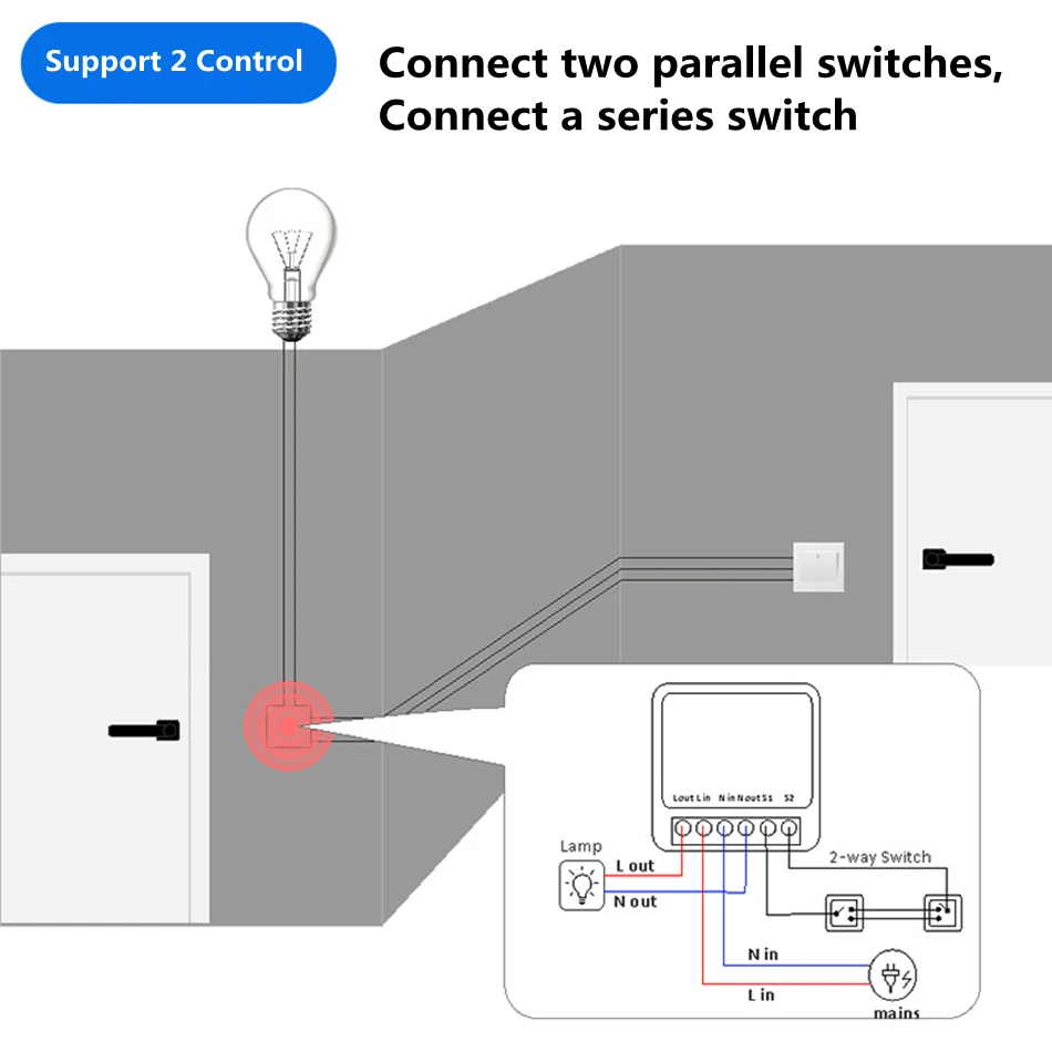 16A Two Way Control DIY WiFi M - Smart Light Switch Wifi ulasan dan harga