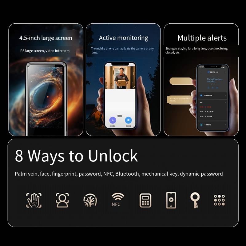 YN S11M Smart Home Digital Ele - Smart Door Lock Wifi ulasan dan harga