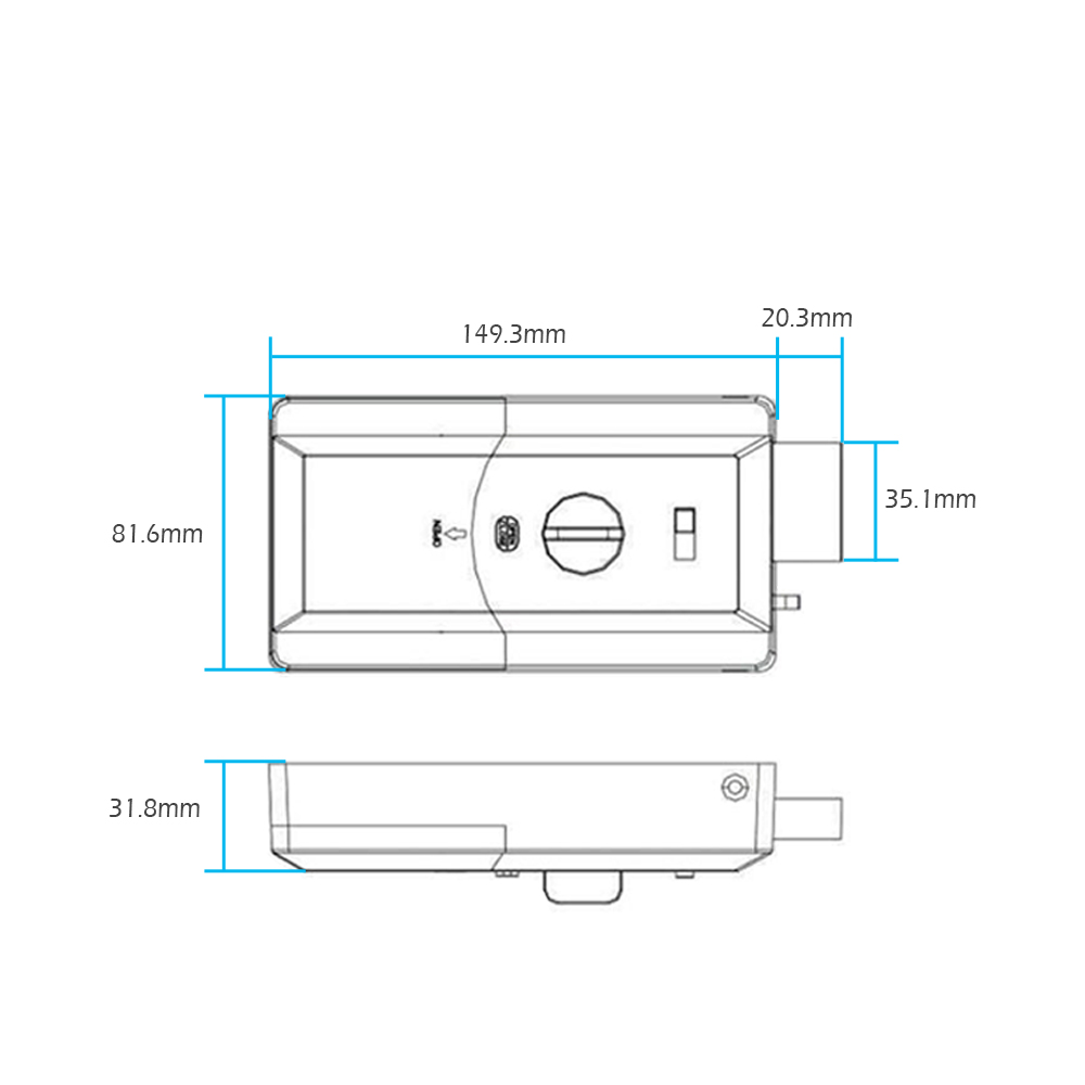 Waterproof Smart door rim lock - Smart Door Lock Wifi ulasan dan harga